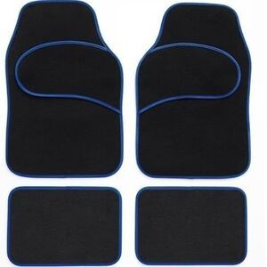 4 Universal Non-Slip Car Floor Mats FH Group Blue Bolt Stitched Floor Mats